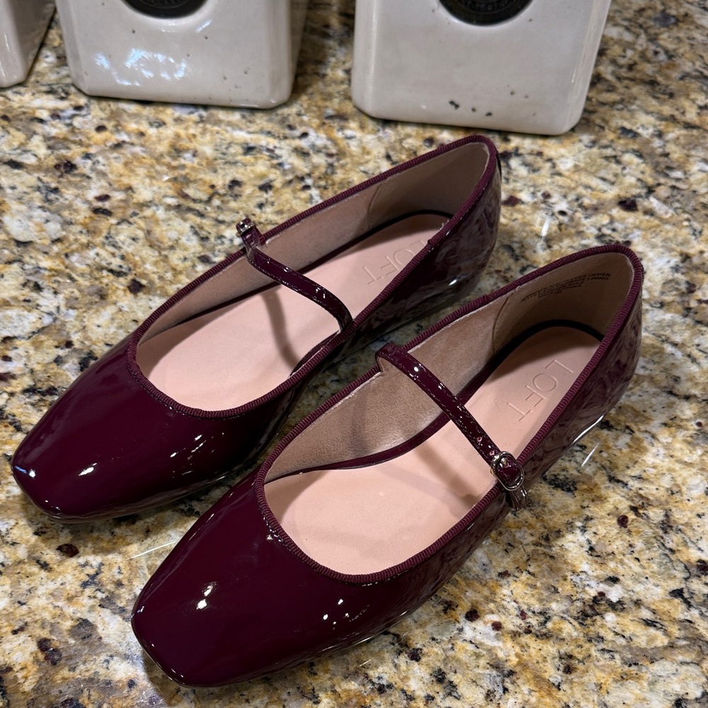 Loft grape burgundy flats